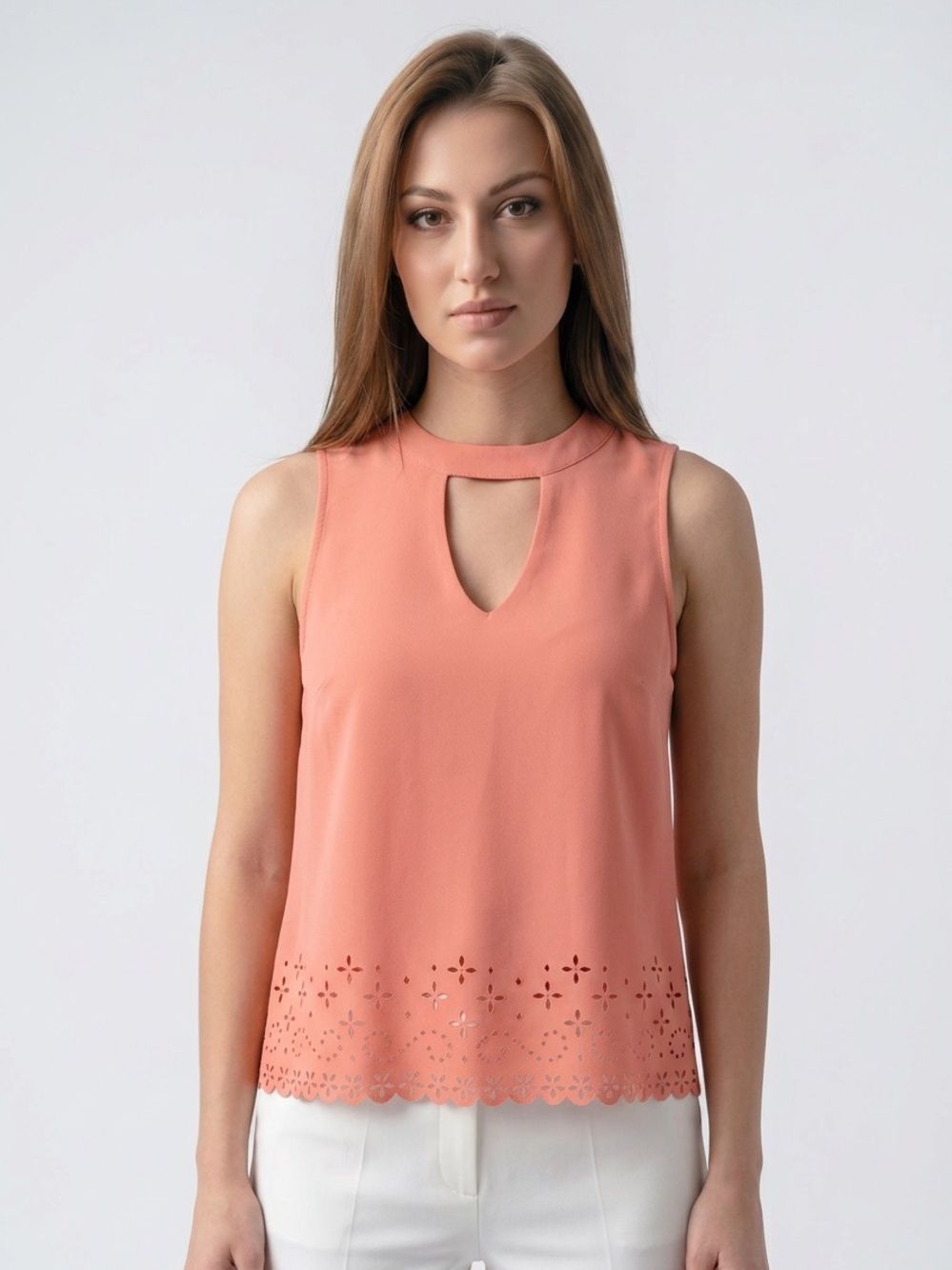 BOBEAU | Nordstrom Cutout Tank Top Orange Choker Women’s Size Small
